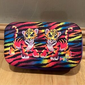 Lisa Frank Forest Rainbow Tiger Cubs Hard Sided Zipper Pouch Pencil Case